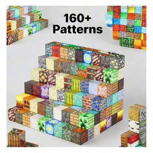 Montessori STEM Magnetic <b>Building</b> <b>Blocks</b> ABS Plastic Sensory Cube Construction Learning <b>Set</b> Creative Builder Toys 5 to 7 Years - Product Image 4