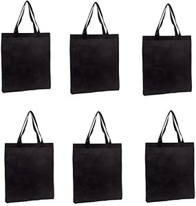 Non-Woven Promotional Budget Friendly Wholesale Non Woven Black Tote Bag, Conference Tote Bags for Promotions