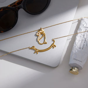 Collar con Colgante de Diamantes de Imitación de Animales Lindos Clásicos de J&D, Joyería de Moda de Gato y Perro - Product Image 4