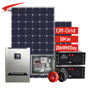 Kit completo para el hogar del sistema solar fuera de la red de 5KW con inversor híbrido Mono Panels20 de 450W y batería de gel 12V-250AH12 - Product Image 6