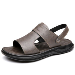 Sandales à plateforme pour hommes, chaussures de plage décontractées respirantes à semelle souple marron, taille 40 41 42 43 44 45 - Product Image 5