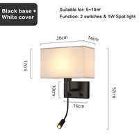 Lampe murale de chevet pour chambre d'hôtel, en aluminium moderne, à LED, pour lecture à domicile, fournie directement par l'usine