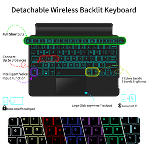 Funda Protectora con Teclado Magnético Desmontable Multiángulo para Lenovo Idea Tab Plus <span class=keywords><strong>de</strong></span> 12.1 Pulgadas - Product Image 3
