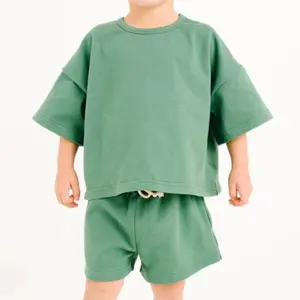 Wholesale T Shirt Shorts 2 Piece Outfits Summer Children Boy Summer Set