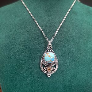 Collana con ciondolo a goccia per donna, design vintage, collana da indossare tutti i giorni - Product Image 6