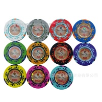 Fichas de Póker de Arcilla Texas Hold'em de 13.5G, Directo de Fábrica, Ficha Tricolor con Bandeja de Arcilla Incluida para Jugadores de Póker