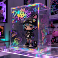 Boîte en plastique transparente personnalisée en PVC, boîte de présentation givrée imprimée avec fermeture automatique, boîte pliable pour protecteur Funko, boîte en plastique transparente en PET PP