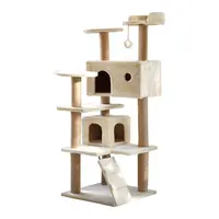 Arbre à chat en bois de flanelle multicouche de haute qualité, maison intégrée, grand arbre à chat mignon, jouet en Sisal, cadre d'escalade pour chats
