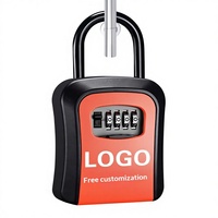 Boîte à clés murale à code combiné, antivol, pour maison d'hôtes et chantier, serrure de porte type C, sans perçage