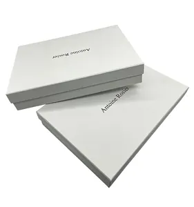 कस्टम लक्जरी उच्च गुणवत्ता कठोर कार्डबोर्ड पैकेजिंग गर्दन के साथ सफेद हटाने योग्य ढक्कन कागज उपहार बक्से