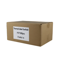 Étiquettes autocollantes thermiques directes pliables en éventail 4x6, imperméables, pour imprimante, feuilles d'étiquettes d'expédition