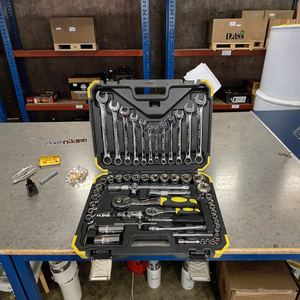 Nhà Máy OEM Giá 61Pcs Carbon Thép Kết Hợp Cờ Lê Và Ổ Cắm Cờ Lê Thiết Lập Với Nhiệt Điều Trị Bộ Công Cụ - Product Image 6