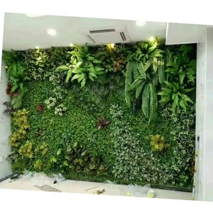 50X50 cm UV Haie Murs Verts Artificiels Panneaux Extérieurs Faux Herbe Clôture <span class=keywords><strong>Plante</strong></span> Artificielle Feuilles <span class=keywords><strong>Mur</strong></span> Cadre Tapis - Product Image 2