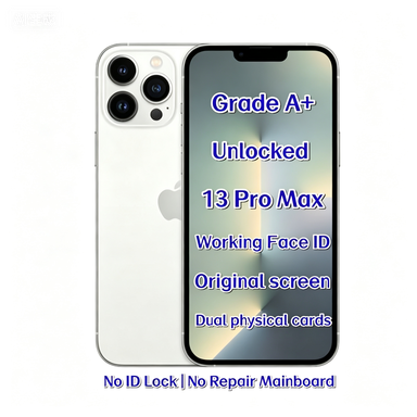 Wholesale Used Unlocked for for 13 Pro Max Silver 256GB 5G A15 Bionic Chip 6.7-inch Triple Camera 12MP High Quality