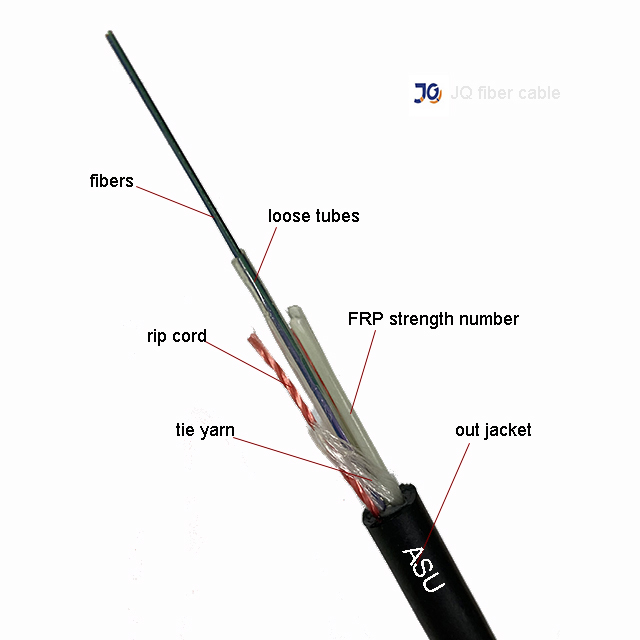 Mini ADSS ASU Aerial Optical Fiber Cable with FRP Strength Member Outdoor Use Factory Price