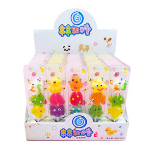 Usine en gros 18g <span class=keywords><strong>bonbons</strong></span> mous sucette saveur <span class=keywords><strong>de</strong></span> <span class=keywords><strong>fruits</strong></span> sucrés <span class=keywords><strong>brochettes</strong></span> <span class=keywords><strong>de</strong></span> <span class=keywords><strong>bonbons</strong></span> gommeux boîte d'emballage - Product Image 1