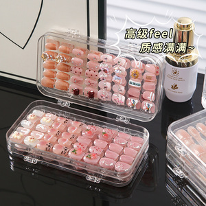 Boîte de rangement transparente pour Nail Art, organisateur de bijoux rectangulaire multifonctionnel avec couvercle pour outils et accessoires de beauté - Product Image 2