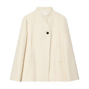 Nueva Colección Primavera/Otoño 2026: Blusa Casual para Mujer, Color Sólido, Corte Holgado, Cuello Mandarín con un Botón, Transpirable, Poliéster - Product Image 2
