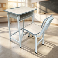 Pupitres scolaires en métal pour élèves du primaire avec chaises, mobilier scolaire pour salles de classe, salons, chambres à coucher