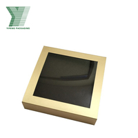 Boîte de chocolat en gros emballage personnalisé médaille insigne boutons de manchette cravate affichage tiroir boîte de papier avec couvercle transparent en pvc