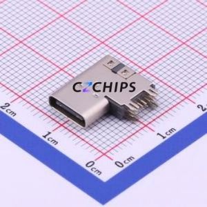 TYPE-C-31-M-18 USB Connector Through hole Component (THT) Connector Type-C Female Side Insert 14P - Product Image 1