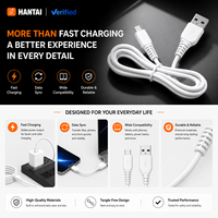 Câble micro USB universel 2.4A, chargeur rapide, cordon de charge en PVC flexible blanc, compatible avec les appareils Android Kindle