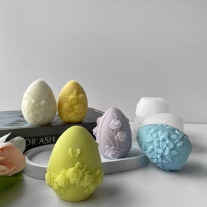 Handmade DIY Chocolate Baking Mold Easter Decoration Egg Flower Rose Candle Handmade Soap <b>Silicone</b> Molds - Product Image 6