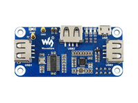 Waveshare PoE Ethernet/USB Hub HAT Kompatibel dengan Raspberry Pi Zero Series 3x Port USB 2.0 untuk 2.0 802.3af-Compliant Tersedia di Stok