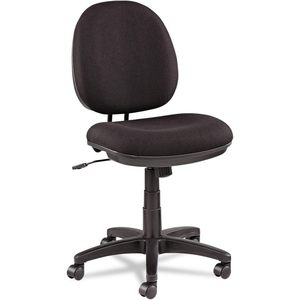 Alera IN4811 Interval <b>Swivel</b>/Tilt Task <b>Chair</b> 100% Acrylic <b>Black</b> Adjustable Height Lift Feature Made Plywood PU Leather Fabric - Product Image 1