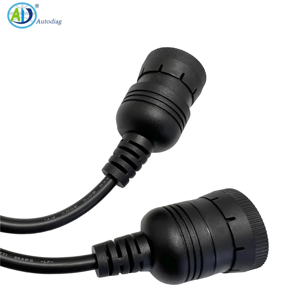 The Best Quality Heavy Truck Diagnostic adapter  OBD2  cable 16 pin Female 6+9 pin (J1708+J1939) male 0.2m