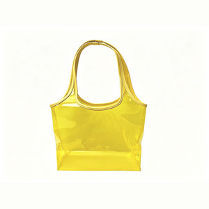 Borsa da Spiaggia in Plastica Trasparente per Donne con Logo Personalizzato, Borse Trasparenti per Ragazze, Borsa Tote in PVC Neon - Product Image 2