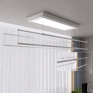 Home intelligent ultra-thin invisible <b>pole</b> balcony indoor fully automatic lifting electric drying rack - Product Image 1