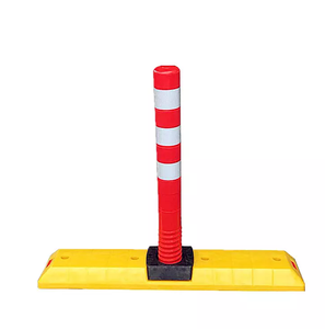 Reflective Warning Driveway Isolation Traffic Safety Plastic Base Delineator Curb Marker <b>Post</b> Road Divider Lane Separators - Product Image 1