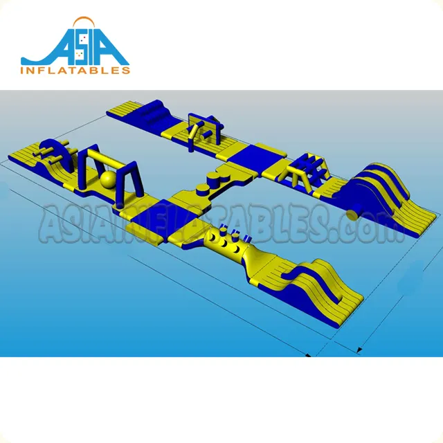 Giant inflatable floated water park, lake inflatable aqua park, water park for beach