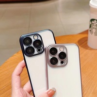 15 étui de téléphone mat électrolytique couleur d'origine pour iphone 13-15promax étui de téléphone portable propre film de lentille