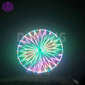 Lot 16 Rgb Led Point Lights Ac24 E14 60mm Pixel Light <b>Ferris</b> <b>Wheel</b> 6 Pixels/36 Leds Automatic Pre-programmed Ip65 Theme Park - Product Image 4
