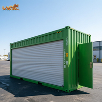 Porte à enroulement électrique pour conteneur de stockage de 20 pieds, entrepôt mobile sécurisé pour chantier de construction et logistique