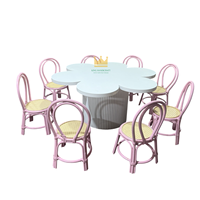 Chaises d'anniversaire modernes en rotin faites à la main pour enfants, mobilier léger et sûr en osier naturel pour événements extérieurs
