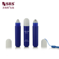 Flacon roll-on vide en plastique PP avec finition mate personnalisée, 25 ml, applicateur à bille