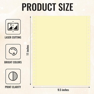 Papel Continuo para Computadora de 9.5 x <span class=keywords><strong>11</strong></span> Pulgadas, Alta Blancura, Papel para Impresora de Matriz de Puntos, para Facturas y Reportes Comerciales - Product Image 2
