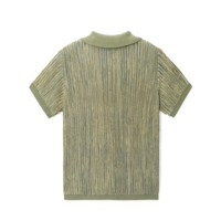 AiNear Vente en gros de logo personnalisé OEM & ODM Chandail de t-shirt en coton à manches courtes et col polo côtelé de haute qualité pour hommes
