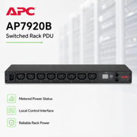 APC AP7920B 1U Rack PDU Unité de distribution d'alimentation intelligente 2,5 kW/208 V 12 A Acier 8 prises Usage industriel pour armoires rack