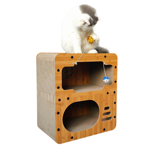 لوحة خدش وعش تسلق القطط العمودية متينة بإطار متكامل للمواسم الأربعة ، لعبة مقاومة للاهتراء - Product Image 1