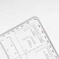 Regla de Coordenadas Cuadrada Transparente de Plástico UTM/MGRS de 10 cm, Escalas 1:25000/50000/63,360, Grosor de 0,3 mm, para Mapas de Exterior Personalizados