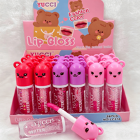 Vente en gros de gloss à lèvres YUCCI Magic Hat, gloss à lèvres scintillant en vrac, fournisseur de gloss à lèvres, boîte de présentation, fabricant de maquillage, export LC547 24PCS