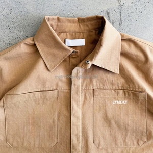 Camisas de Manga Corta de Lona para Hombre, Ropa Casual Cómoda de Verano, Camisa Lisa con Botones y Solapa, Diseño Personalizado - Product Image 4