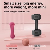 Haltères miniatures en fonte solide, revêtement plastique en forme d'os, pour fitness et mise en forme, couleur pastel, néoprène doux au toucher, logo personnalisé