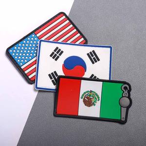 Patchs en Silicone PVC personnalisés de haute qualité Patch à boucle crochet 2D 3D en caoutchouc souple drapeau National Logo Badges pour vêtements décor chapeau utilisation - Product Image 3