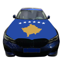 Kosovo National Autohaube Abdeckung Flagge Auto Motor Abdeckung Flagge Großhandel individueller elastischer Stoff Fabrikdirektverkauf