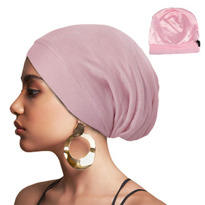 <span class=keywords><strong>Chapeau</strong></span> de haricot lâche réglable sleep Hair Cover capuche sous - écharpe enveloppée de satin de soie doublée <span class=keywords><strong>chapeau</strong></span> pour <span class=keywords><strong>femme</strong></span> - Product Image 1